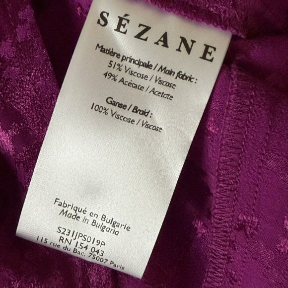 Sezane Editions Debbie Jumpsuit Romper Wide Leg Pants V Neck Back 38 US 6 - Picture 11 of 12